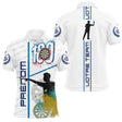 Polo Fléchettes Blanc & Bleu – Score 180 Personnalisé - Polo Homme