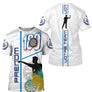 Polo Fléchettes Blanc & Bleu – Score 180 Personnalisé - T-Shirt Homme