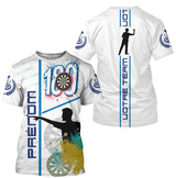 Polo Fléchettes Blanc & Bleu – Score 180 Personnalisé - T-Shirt Homme