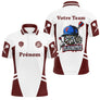 Polo Fléchettes Blanc Bordeaux - Personnalisé Mascotte 180 - Polo Homme