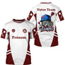 Polo Fléchettes Blanc Bordeaux - Personnalisé Mascotte 180 - T-Shirt Homme
