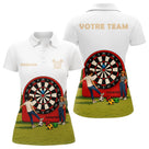 Polo Fléchettes Blanc Cible - Drapeau France Personnalisé - Polo Femme