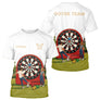 Polo Fléchettes Blanc Cible - Drapeau France Personnalisé - T-Shirt Homme