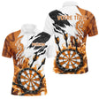 Polo Fléchettes Blanc Orange – Design Flamboyant Personnalisé - Polo Homme