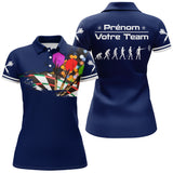 Polo Fléchettes Bleu Marine – Design Multicolores Évolution - Polo Femme