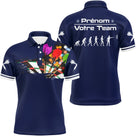 Polo Fléchettes Bleu Marine – Design Multicolores Évolution - Polo Homme
