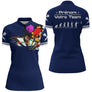 Polo Fléchettes Bleu Marine – Design Multicolores Évolution - Polo Zippé Femme