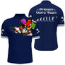 Polo Fléchettes Bleu Marine – Design Multicolores Évolution - Polo Zippé Homme