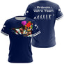 Polo Fléchettes Bleu Marine – Design Multicolores Évolution - T-Shirt Femme
