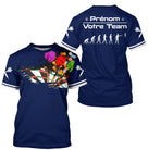 Polo Fléchettes Bleu Marine – Design Multicolores Évolution - T-Shirt Homme