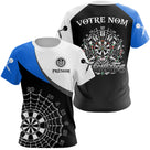 Polo Fléchettes Bleu & Noir – Style Crâne & Cible - T-Shirt Femme