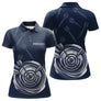 Polo Fléchettes Bleu Nuit - Cible 3D Personnalisé Avec Prénom - Polo Femme