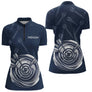 Polo Fléchettes Bleu Nuit - Cible 3D Personnalisé Avec Prénom - Polo Zippé Femme