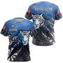 Polo Fléchettes Bleu Océan - Style Tigre Personnalisé - T-Shirt Femme