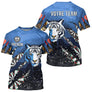 Polo Fléchettes Bleu Océan - Style Tigre Personnalisé - T-Shirt Homme