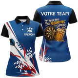 Polo Fléchettes Bleu Personnalisé – Style Tricolore Français - Polo Femme