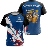 Polo Fléchettes Bleu Personnalisé – Style Tricolore Français - T-Shirt Femme