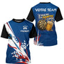 Polo Fléchettes Bleu Personnalisé – Style Tricolore Français - T-Shirt Homme