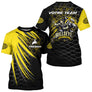 Polo Fléchettes Bullseye Personnalisé - Tigre Noir Jaune - T-Shirt Homme