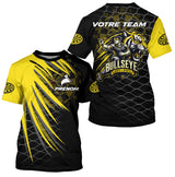 Polo Fléchettes Bullseye Personnalisé - Tigre Noir Jaune - T-Shirt Homme
