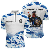 Polo Fléchettes Camouflage – Coq & Cible Champion - Polo Zippé Homme