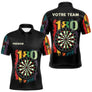 Polo Fléchettes Championnats - Retro 180 Noir Personnalisé - Polo Homme