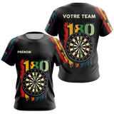 Polo Fléchettes Championnats - Retro 180 Noir Personnalisé - T-Shirt Femme