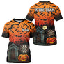 Polo Fléchettes Chauves-Souris & Crypte - Orange & Noir - T-Shirt Homme