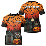 Polo Fléchettes Chauves-Souris & Crypte - Orange & Noir - T-Shirt Homme