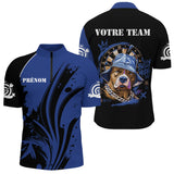 Polo Fléchettes Chien Rebelle - Street Art Graffiti - Polo Zippé Homme