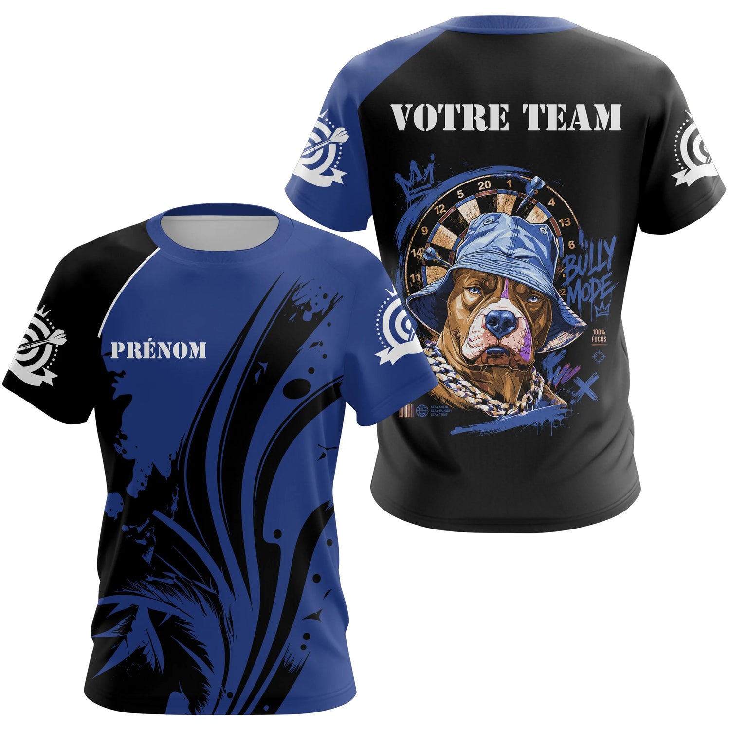 Polo Fléchettes Chien Rebelle - Street Art Graffiti - T-Shirt Femme