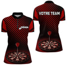 Polo Fléchettes Club Cible 3D - Personnalisé Homme Femme - Polo Zippé Femme