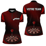 Polo Fléchettes Club Cible 3D - Personnalisé Homme Femme - Polo Zippé Femme