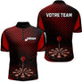 Polo Fléchettes Club Cible 3D - Personnalisé Homme Femme - Polo Zippé Homme