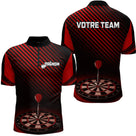 Polo Fléchettes Club Cible 3D - Personnalisé Homme Femme - Polo Zippé Homme