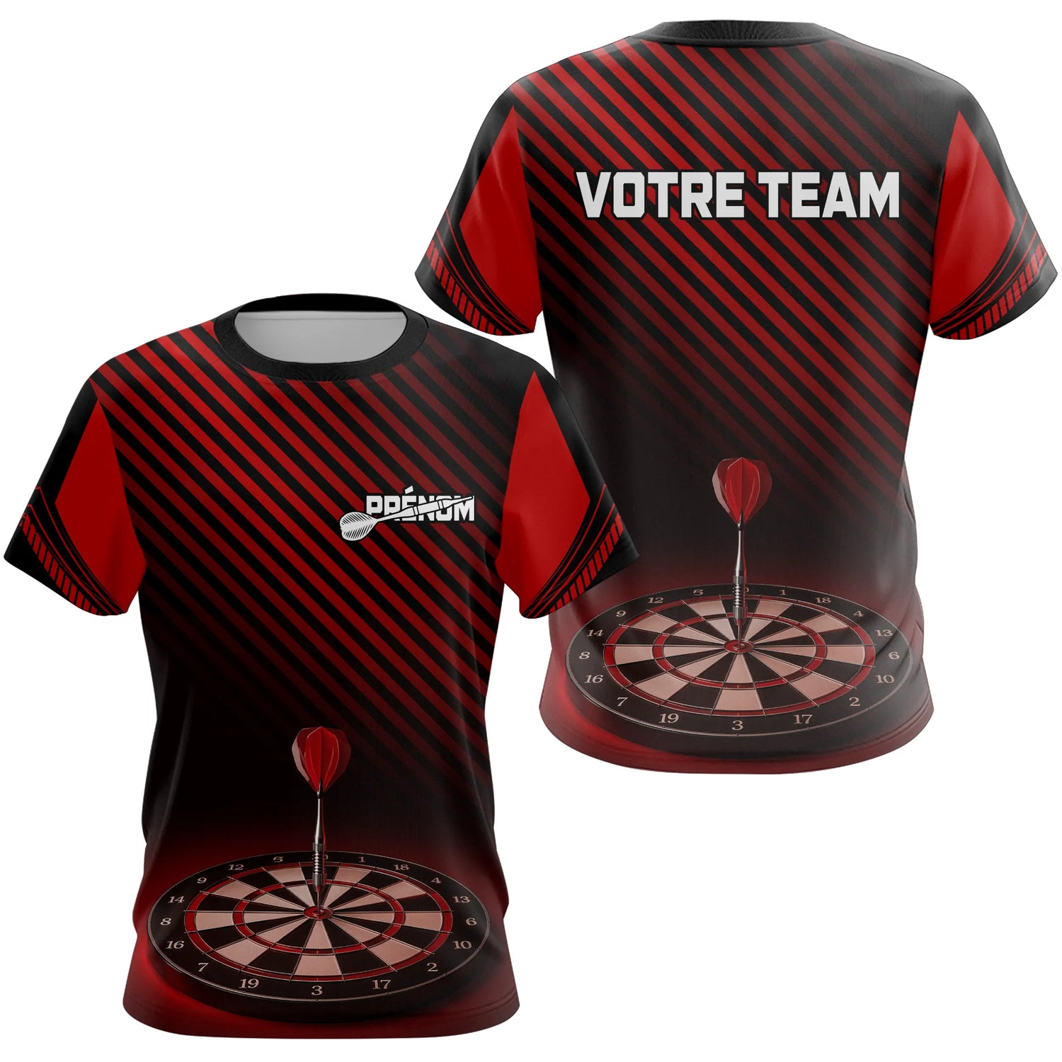 Polo Fléchettes Club Cible 3D - Personnalisé Homme Femme - T-Shirt Femme
