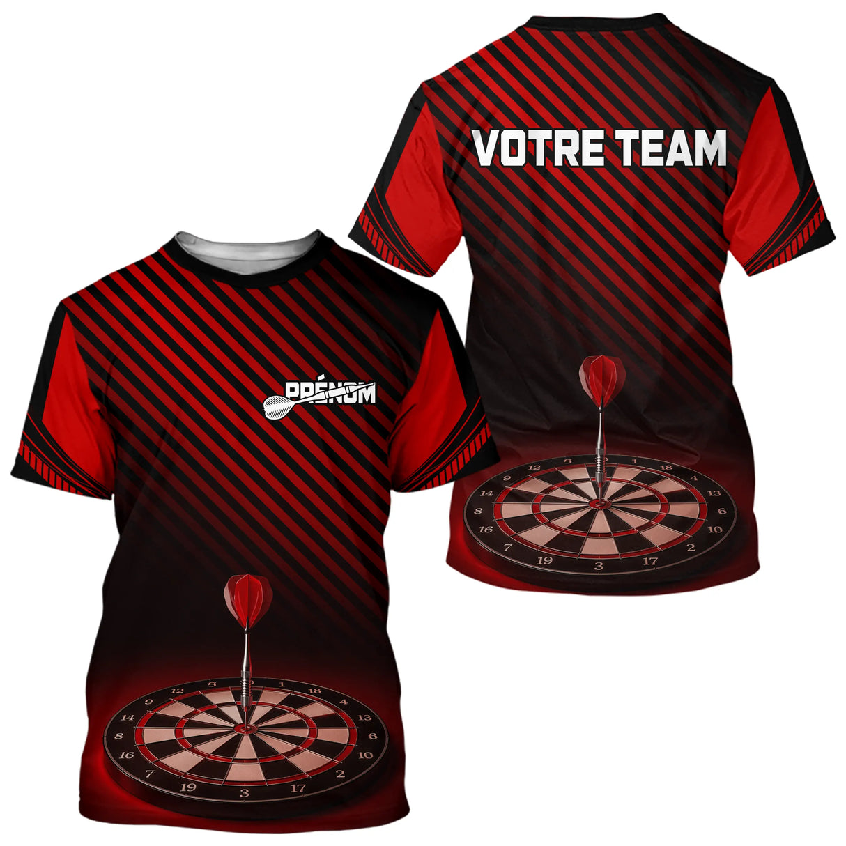 Polo Fléchettes Club Cible 3D - Personnalisé Homme Femme - T-Shirt Homme