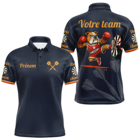 Polo Fléchettes Compétition - Bleu Marine Bulldog - Polo Homme