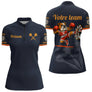Polo Fléchettes Compétition - Bleu Marine Bulldog - Polo Zippé Femme
