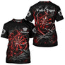 Polo Fléchettes Dark Edition - Cible Enflammée Personnalisé - T-Shirt Homme