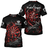 Polo Fléchettes Dark Edition - Cible Enflammée Personnalisé - T-Shirt Homme
