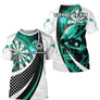 Polo Fléchettes Dark Fantasy - Tête de Mort Turquoise - T-Shirt Homme