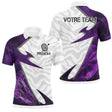 Polo Fléchettes Design Violet – Camouflage Moderne Personnalisé - Polo Homme