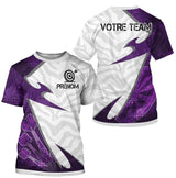 Polo Fléchettes Design Violet – Camouflage Moderne Personnalisé - T-Shirt Homme