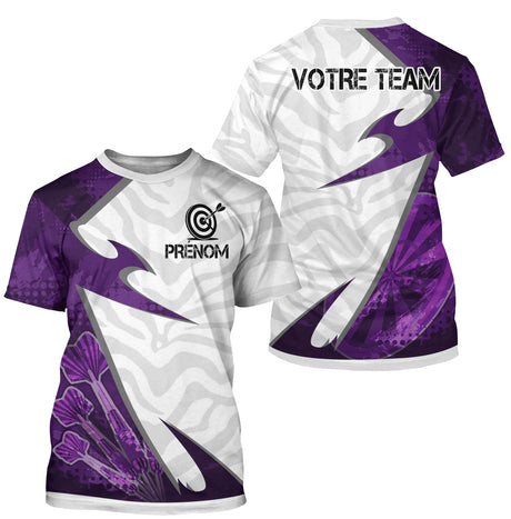 Polo Fléchettes Design Violet – Camouflage Moderne Personnalisé - T-Shirt Homme