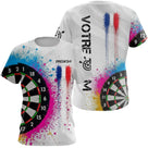 Polo Fléchettes Drapeau Français - Motif Tricolore Personnalisé - T-Shirt Femme