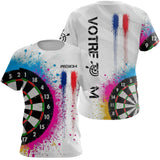 Polo Fléchettes Drapeau Français - Motif Tricolore Personnalisé - T-Shirt Femme