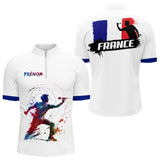 Polo Fléchettes Drapeau Français - Personnalisé Homme Femme - Polo Zippé Homme
