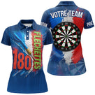 Polo Fléchettes Drapeau Français - Équipe 180 Personnalisé - Polo Femme
