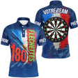 Polo Fléchettes Drapeau Français - Équipe 180 Personnalisé - Polo Homme